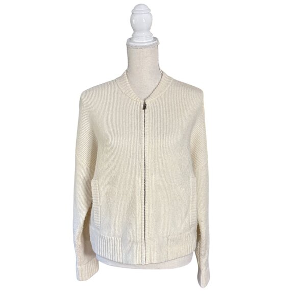 Rhone women's Westside Full Zip Cardigan Sweater size M medium sand stone ivory - Picture 5 of 12